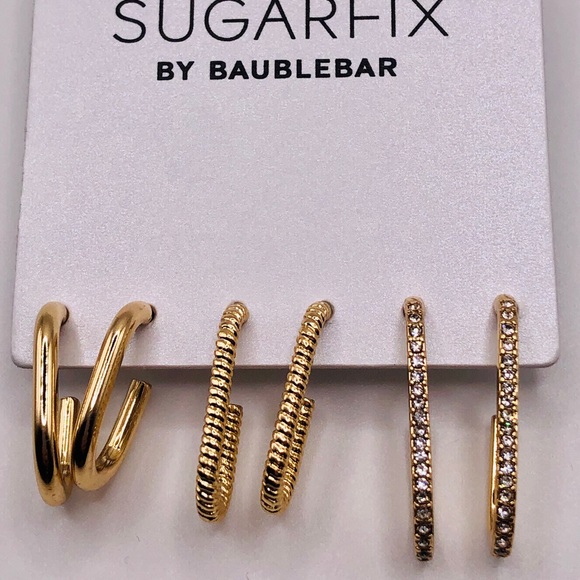 Sugarfix by Baublebar set of 3 earrings, Nickel Free - Picture 1 of 2